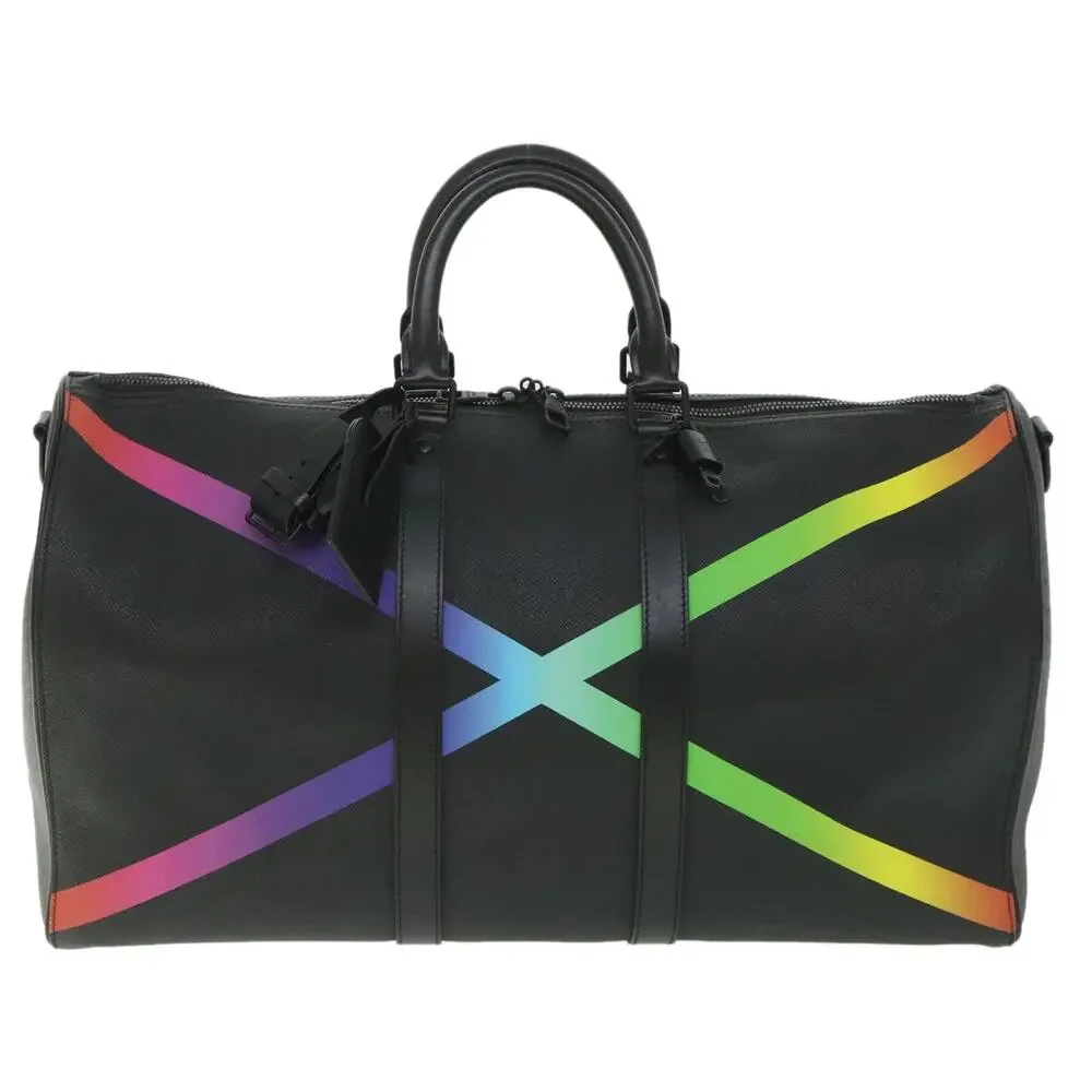 LOUIS VUITTON Taiga Rainbow Keepall Bandouliere 50 Boston Bag M30345